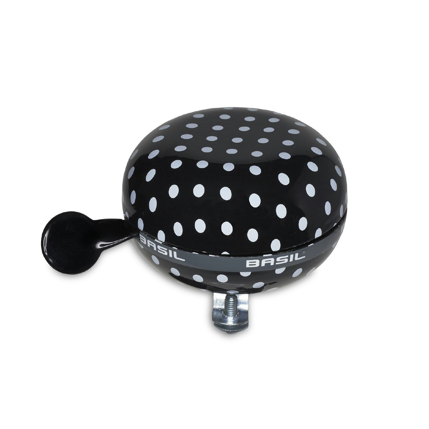 Basil Polkadot Big Bell 80MM - Black/White Dots