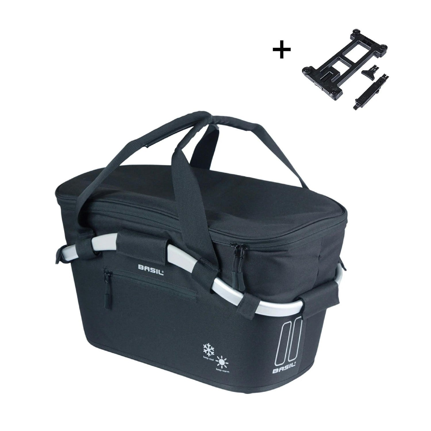 Basil Classic Carry All ISO Rear Basket MIK 18L - Black