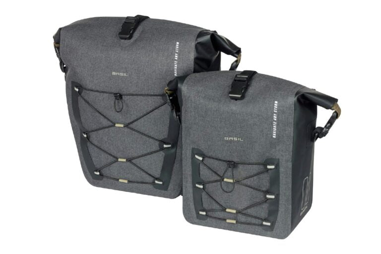 Basil Navigator Storm Mik Side Large Pannier Bag 25-31L - Black