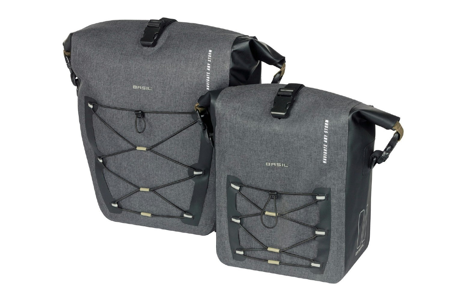 Basil Navigator Storm Large Single Pannier Bag 25-31L - Black