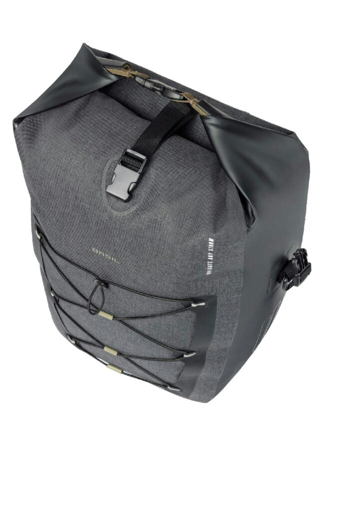 Basil Navigator Storm Mik Side Large Pannier Bag 25-31L - Black