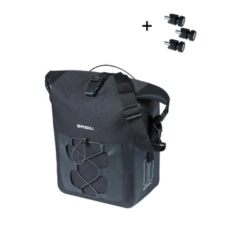 Basil Navigator Waterproof MIK Studs Single Bicycle Bag 14L - Black