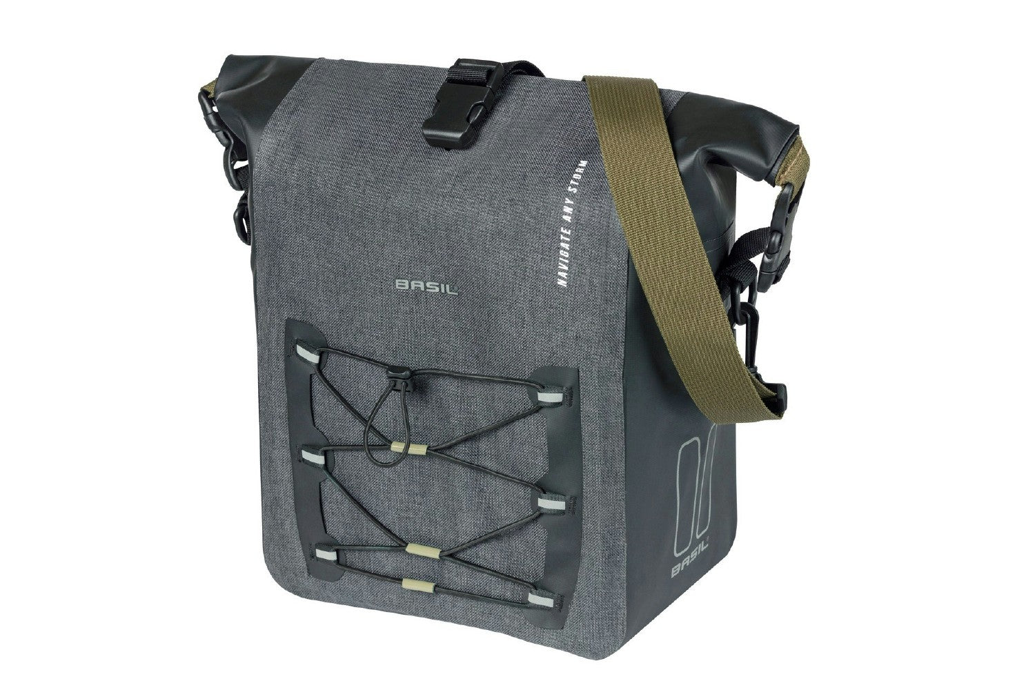 Basil Navigator Storm Mik Medium Pannier Bag 12-15L - Black
