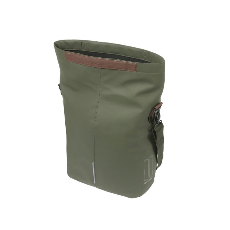 Basil City Bicycle Shopper Bag 14-16L - Moss Green