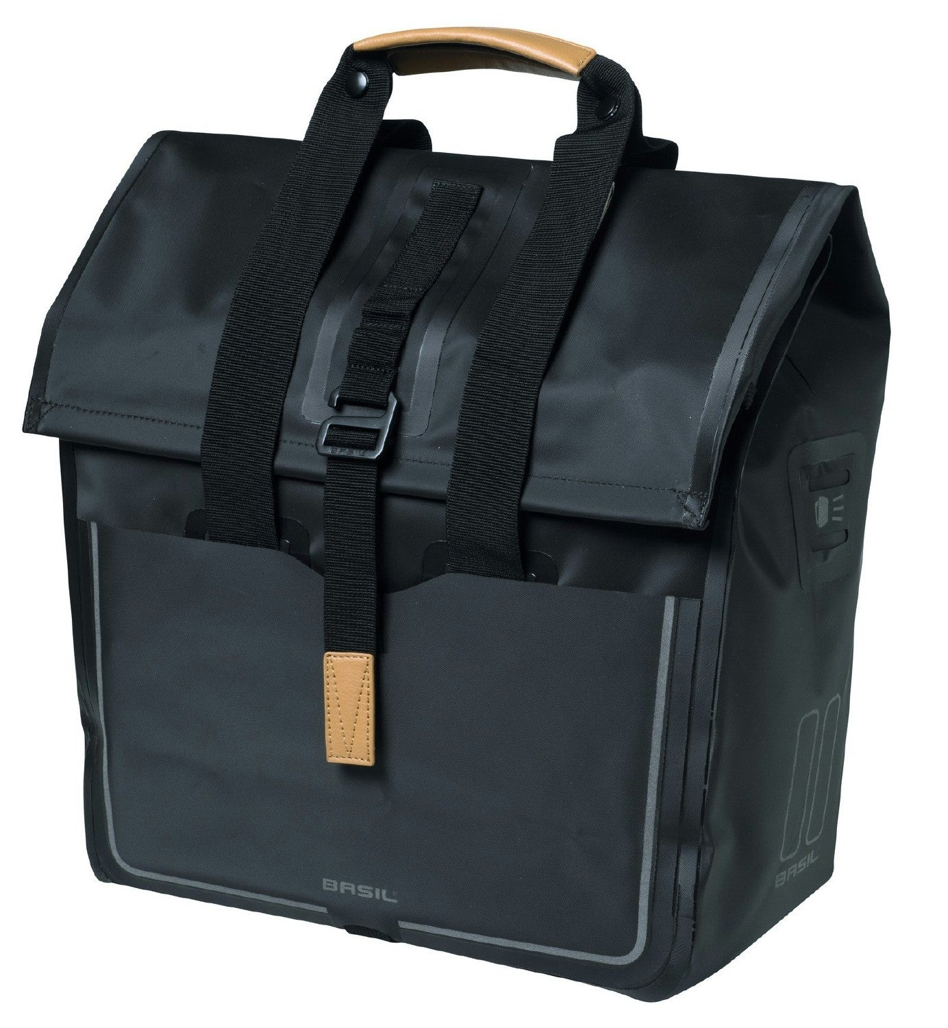 Basil Urban Dry Shopper Bag 20L - Matt Black