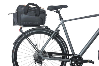 Basil Miles Tarpaulin Trunk Bag XL Pro MIK 9–36L - Black/Orange