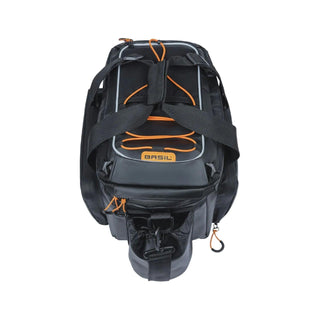 Basil Miles Tarpaulin Trunk Bag XL Pro MIK 9–36L - Black/Orange