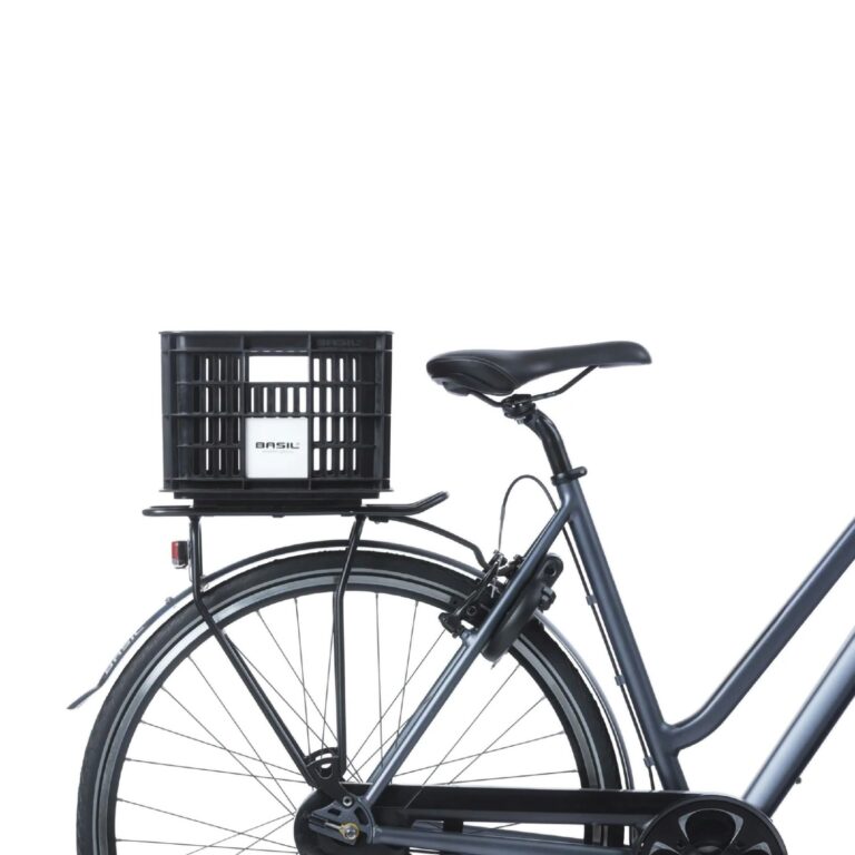 Basil Bicycle Crate Mik 2.0 Small Recycled Lockable 17.5L - Black