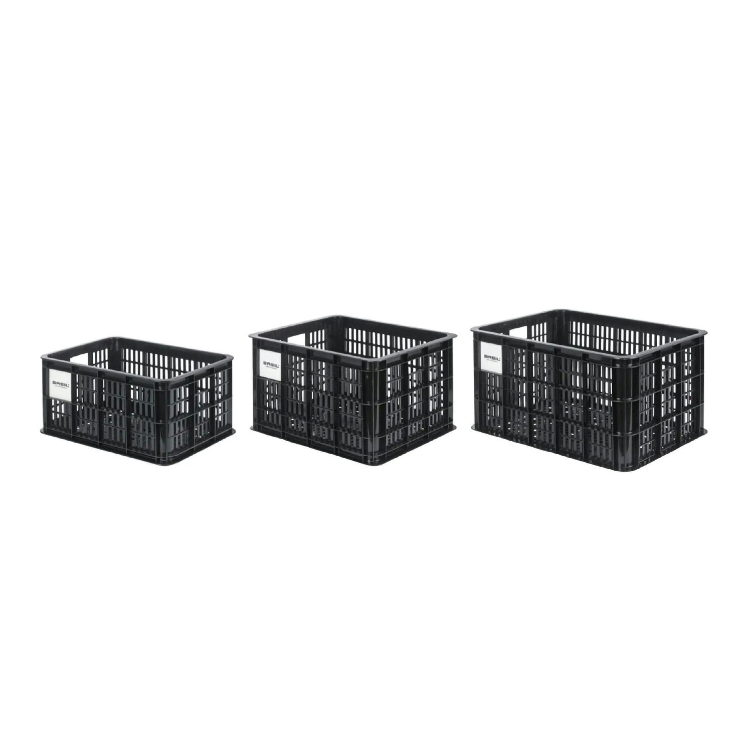 Basil Bicycle Crate Mik 2.0 Small Recycled Lockable 17.5L - Black
