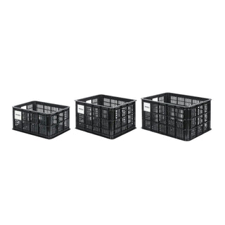 Basil Bicycle Crate Mik 2.0 Small Recycled Lockable 17.5L - Black