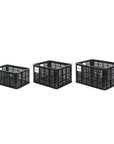 Basil Bicycle Crate Mik 2.0 Small Recycled Lockable 17.5L - Black