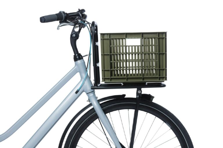 Basil Bicycle Crate Medium Recycled 29.5L - Moss Green