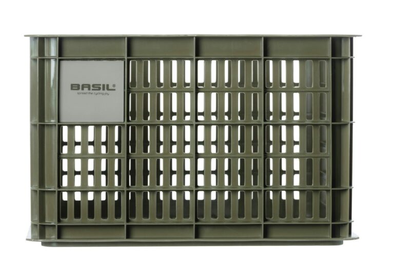 Basil Bicycle Crate Medium Recycled 29.5L - Moss Green