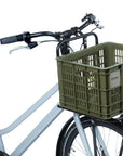 Basil Bicycle Crate Medium Recycled 29.5L - Moss Green