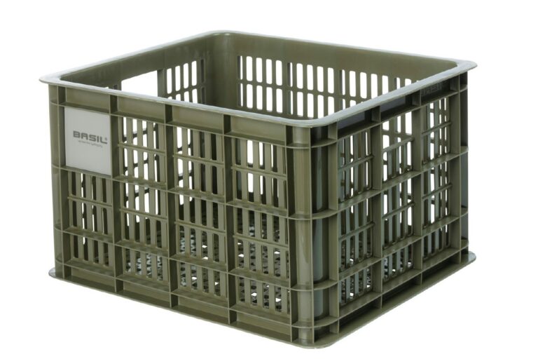 Basil Bicycle Crate Medium Recycled 29.5L - Moss Green