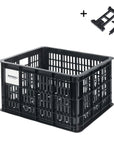 Basil Bicycle Crate Mik 2.0 Medium Recycled Lockable 29.5L - Black