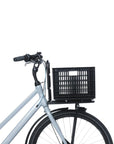 Basil Bicycle Crate Mik 2.0 Medium Recycled Lockable 29.5L - Black