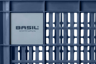 Basil Bicycle Crate Medium Recycled 29.5L - Blue Stone