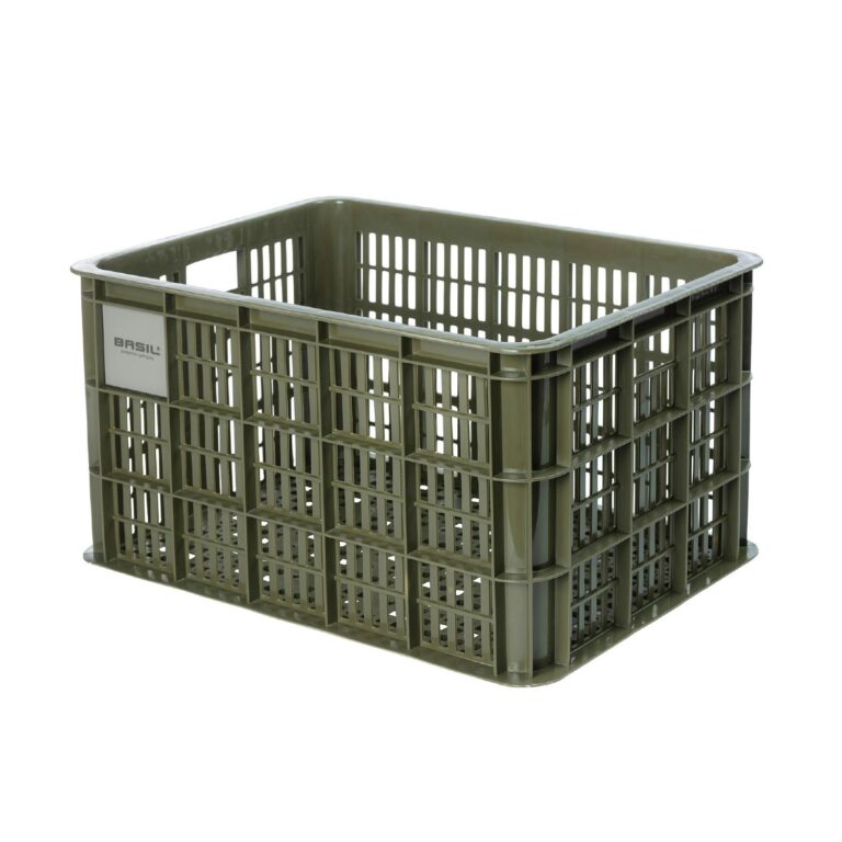 Basil Bicycle Crate Mik 2.0 Large Recycled 40L - Moss Green