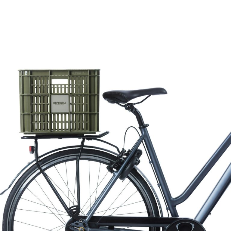 Basil Bicycle Crate Mik 2.0 Large Recycled 40L - Moss Green