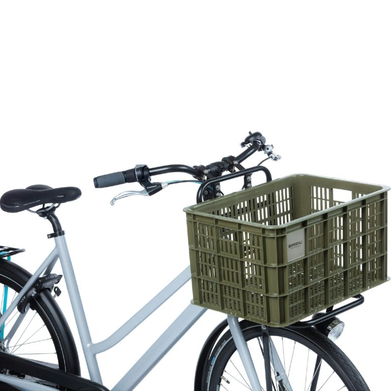 Basil Bicycle Crate Mik 2.0 Large Recycled 40L - Moss Green