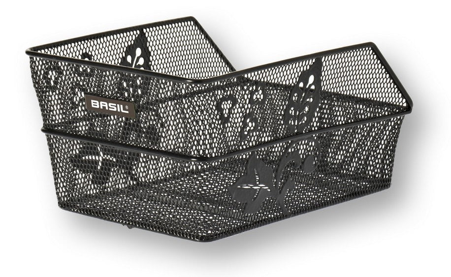 Basil Cento Flower Small Rear Basket - Black