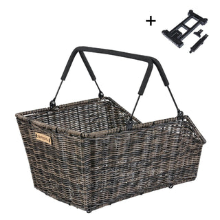 Basil Cento Rear Basket Mik 2. Rattan Look Nature - Brown