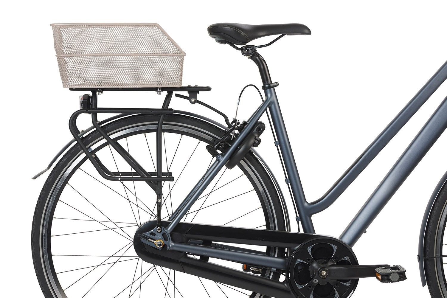 Basil Cento S Rear Basket - Nude Metallic