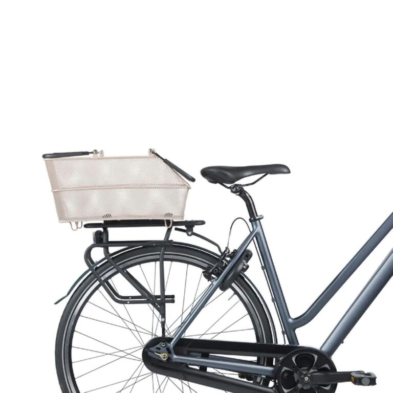 Basil Cento Mik 2.0 Rear Bicycle Basket - Nude Metallic