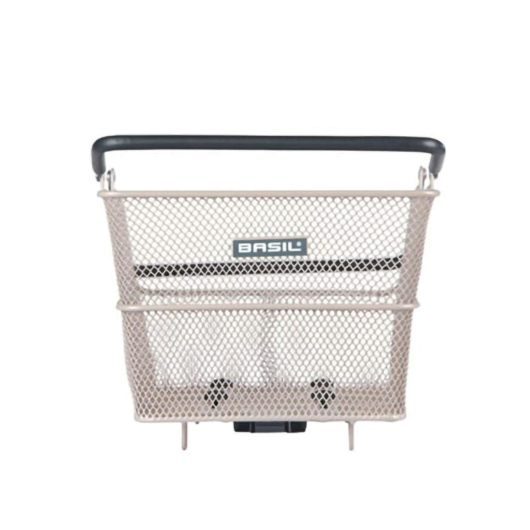 Basil Cento Mik 2.0 Rear Bicycle Basket - Nude Metallic