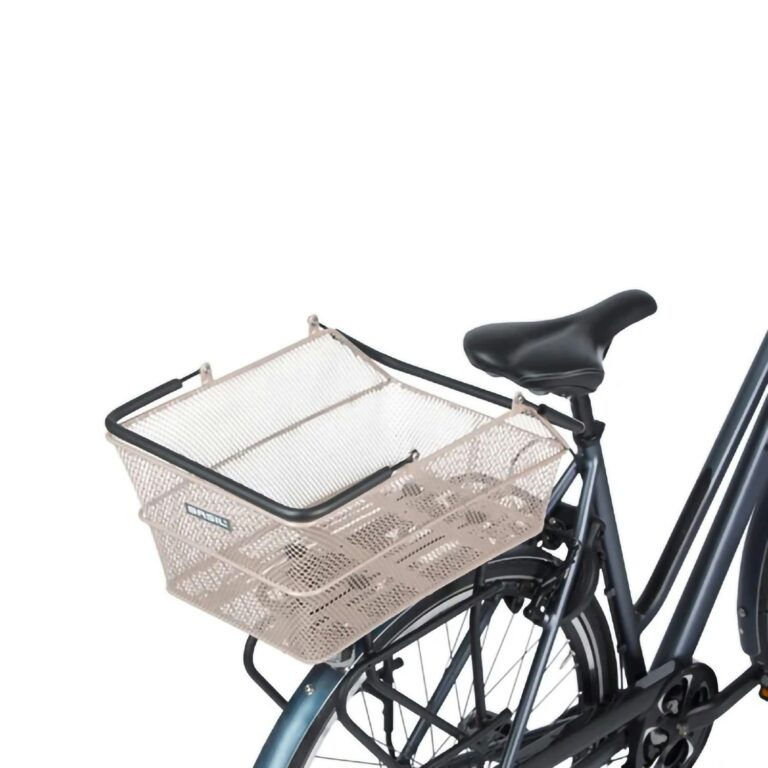 Basil Cento Mik 2.0 Rear Bicycle Basket - Nude Metallic