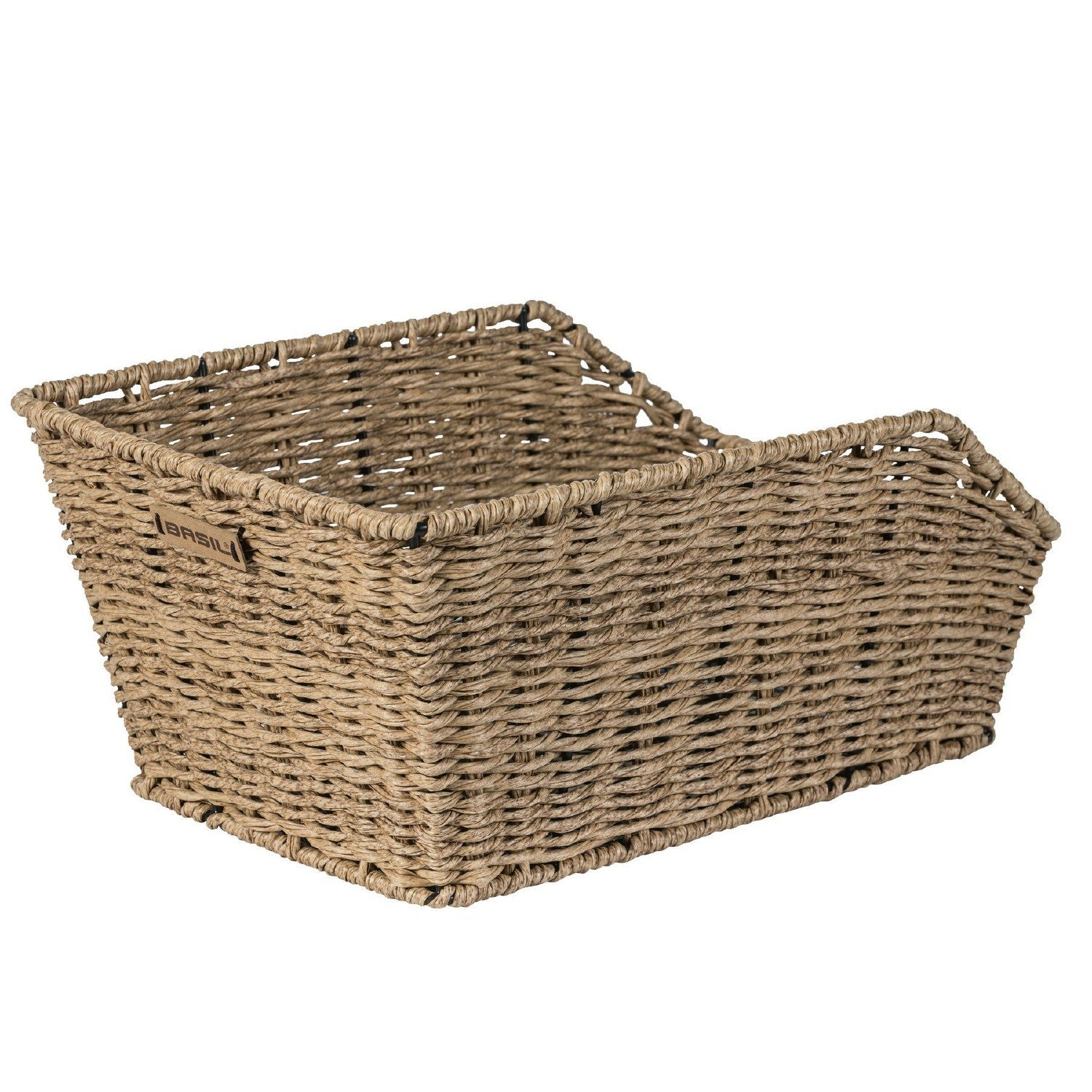 Basil Cento Rattan Look Rear Basket Seagrass - Brown