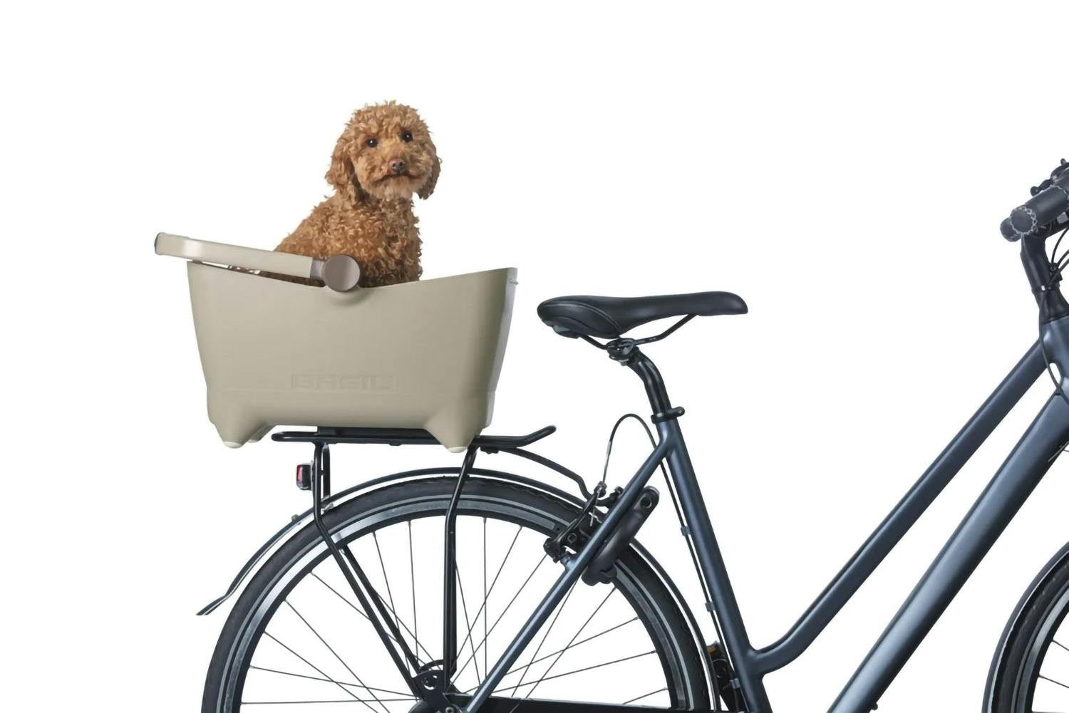 Basil Buddy Dog Bicycle Basket MIK 2.0 - Biscotti Brown