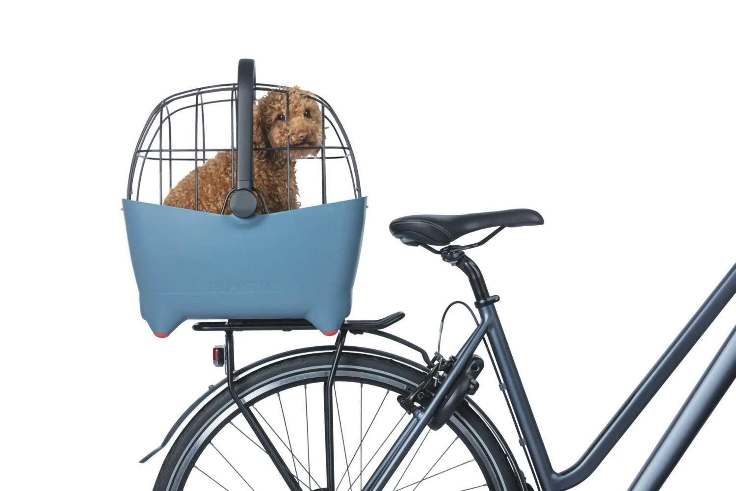 Basil Buddy Dog Bicycle Basket MIK 2.0 - Faded Denim