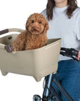 Basil Buddy Dog Bicycle Front Basket KF 32L - Biscotti Brown