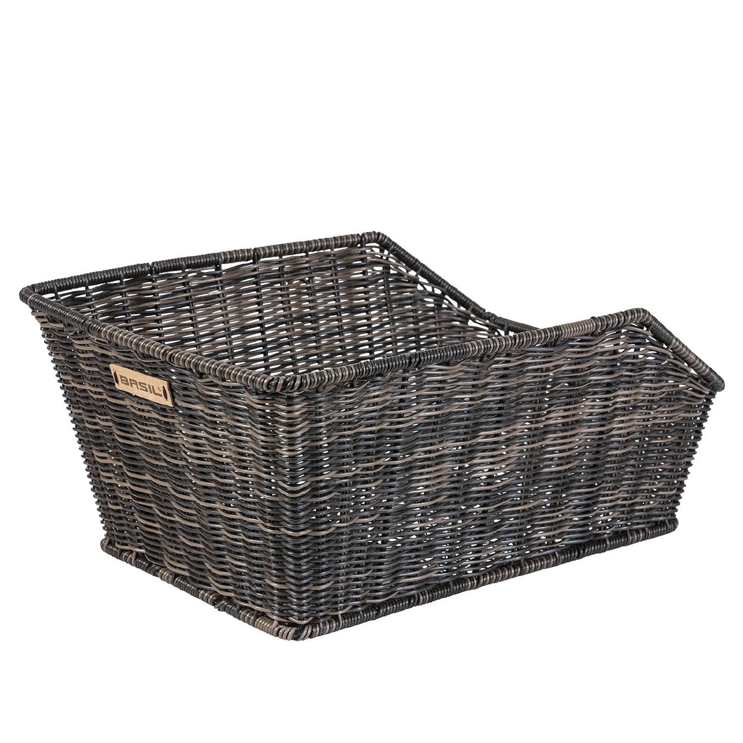 Basil Cento Rattan Look Rear Basket - Brown