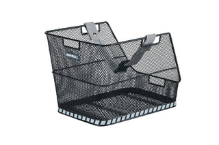 Basil Schoolbag Rear Basket With Belt Fix Mount - Black
