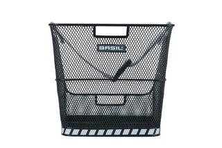 Basil Schoolbag Rear Basket With Belt Fix Mount - Black