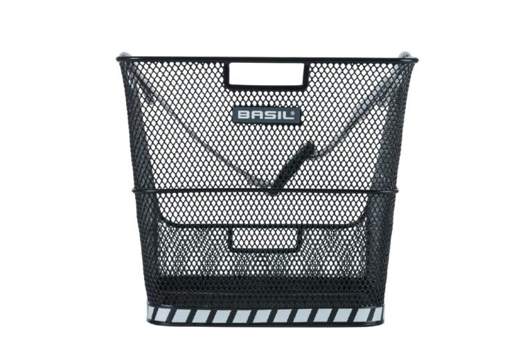 Basil Schoolbag Rear Basket With Belt Fix Mount - Black