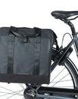 Basil Grand Tarpaulin Bicycle Shopper Bag 23L - Black