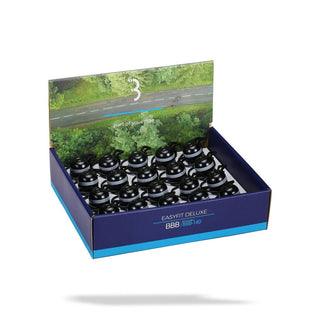 BBB Cycling BBB-14D Bell Easy Fit Deluxe Display Box 20 Pcs - Black/Grey