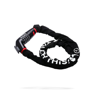 BBB Cycling BBL-49 Codelink 5MM X 1000MM Steel Chain Combo Lock Reflective - Black