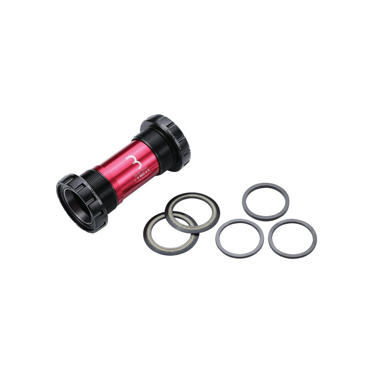 BBB Cycling BBO-38 Bottom Thread BSA Dub Bottom Bracket Set - Black
