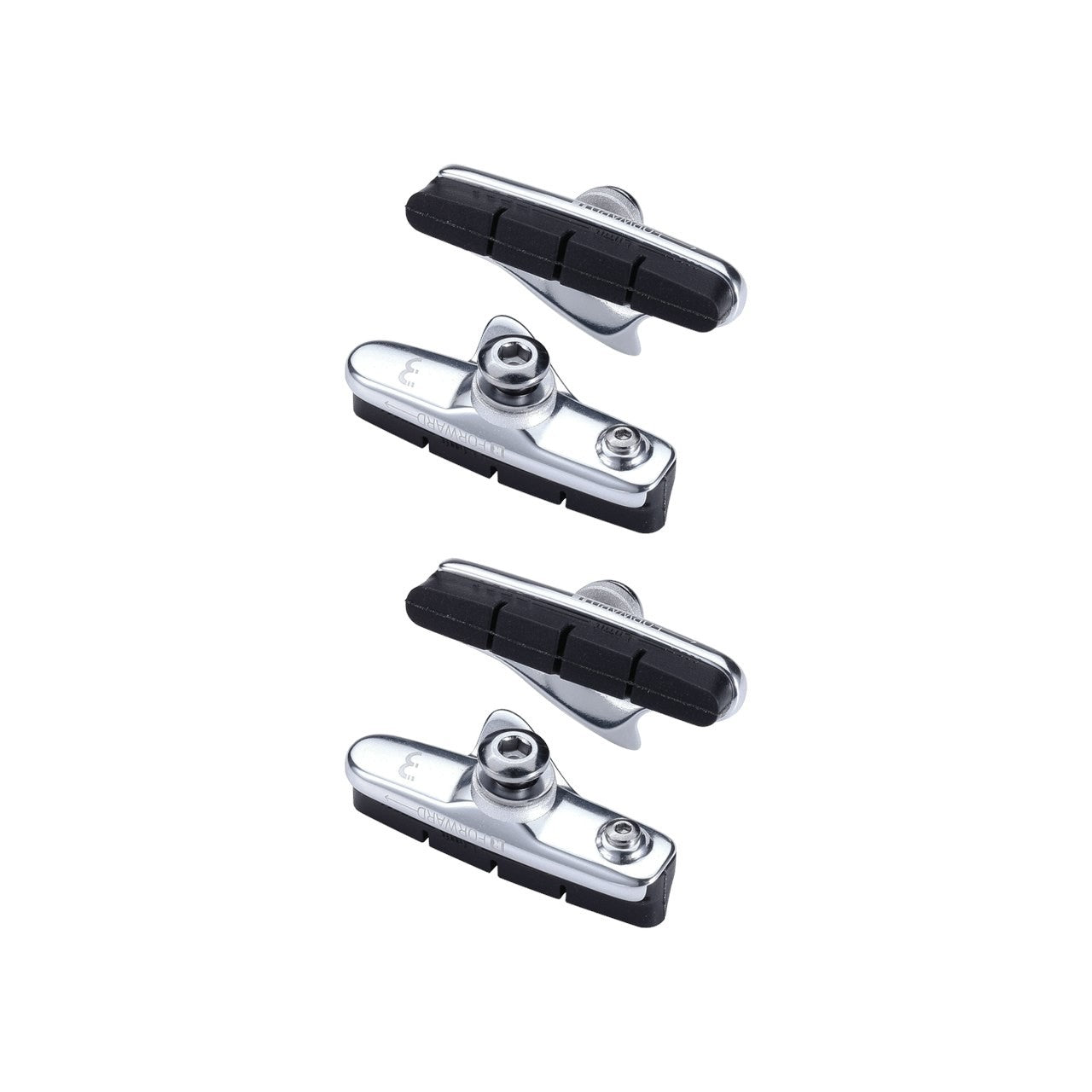 BBB Cycling BBS-02 Roadstop Rim Cartridge Brake Pads 2 Pairs - Silver