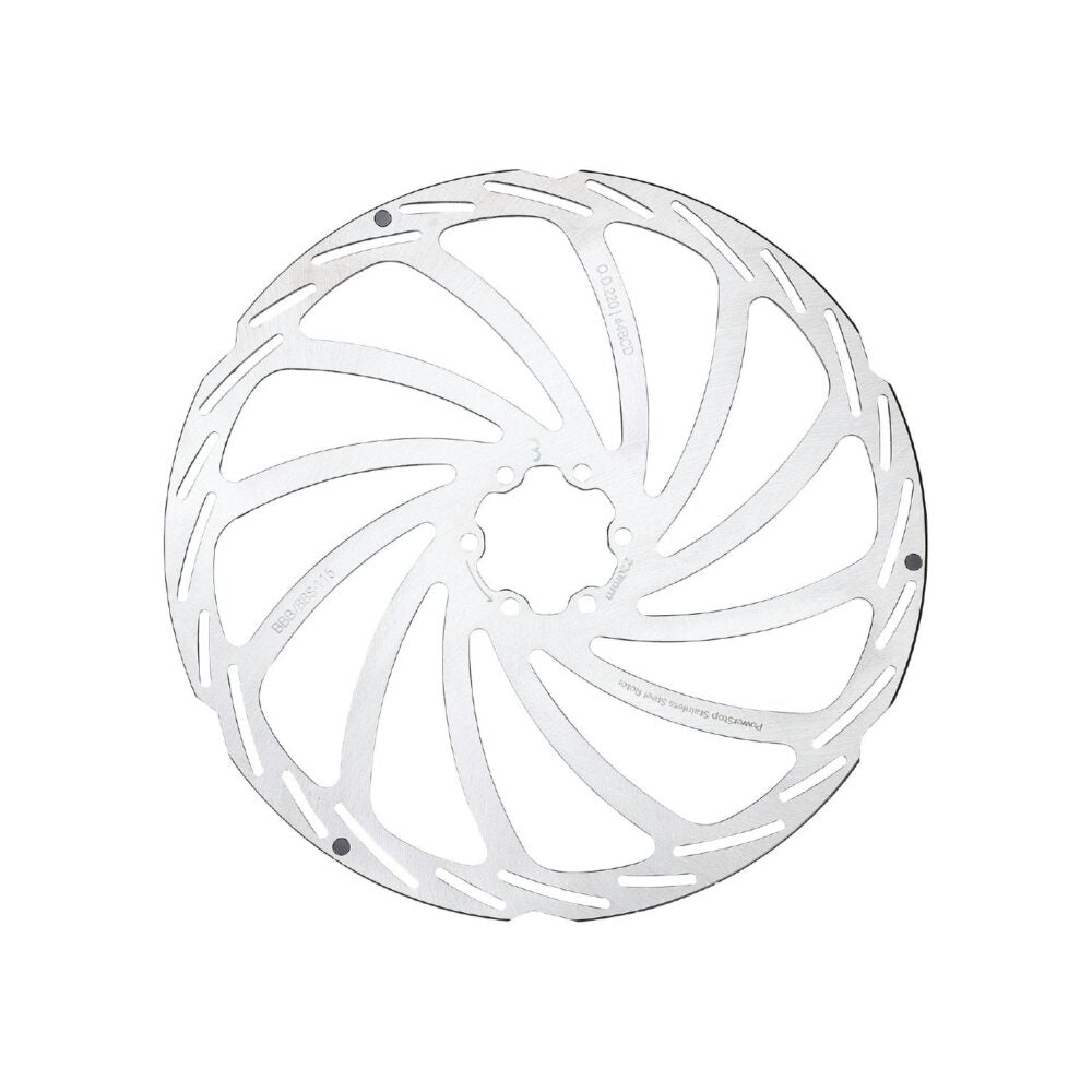 BBB Cycling BBS-115 Powerstop Disc Brake Rotor 220MM - Silver