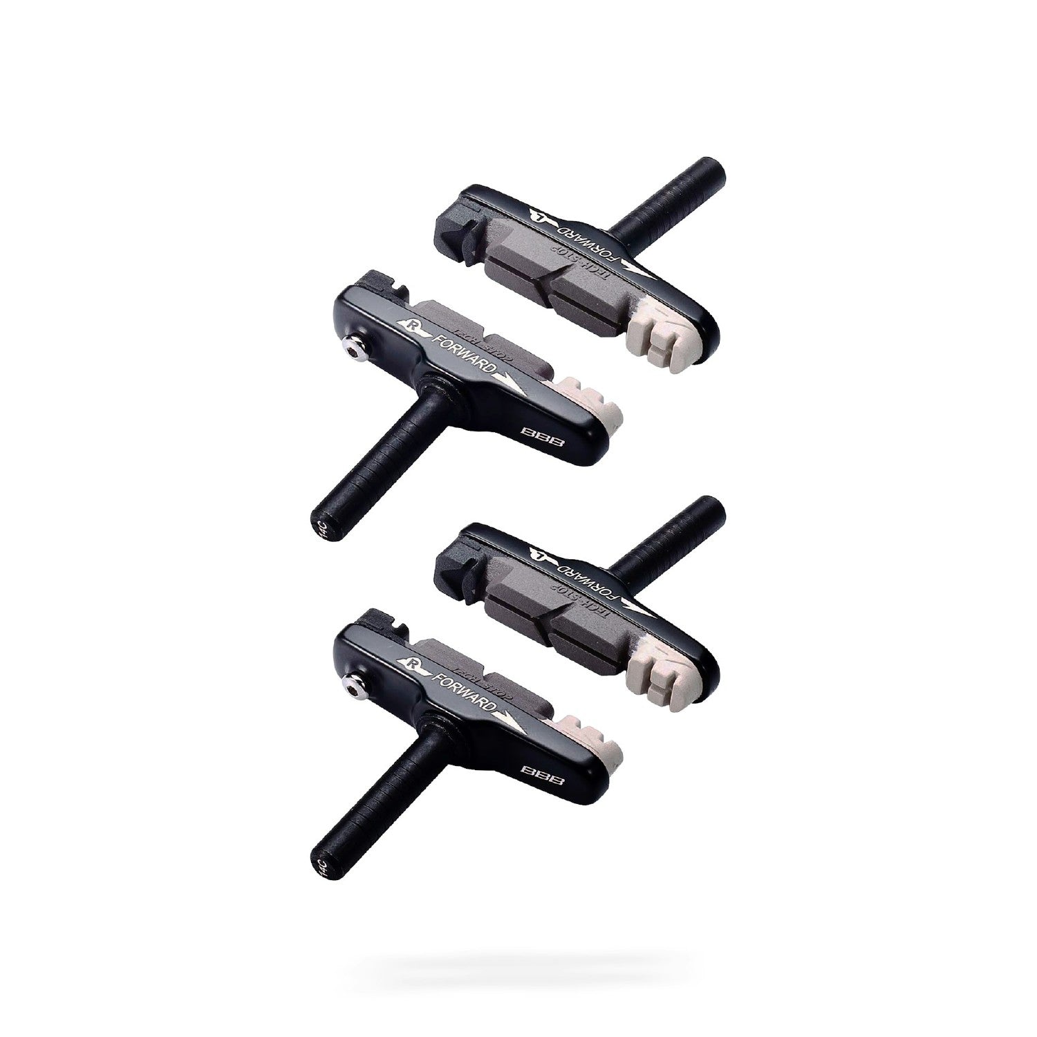 BBB Cycling BSM-11T Cross Stop Cartridge Brake Pads 2 Pairs - Black
