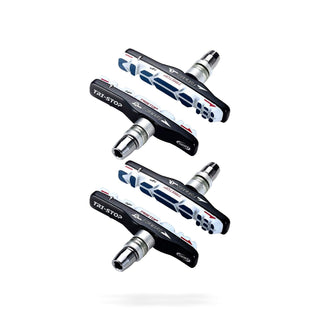 BBB Cycling BBS-14HP Tristop Cartridge Brake Shoes 2 Pairs - Glossy Black