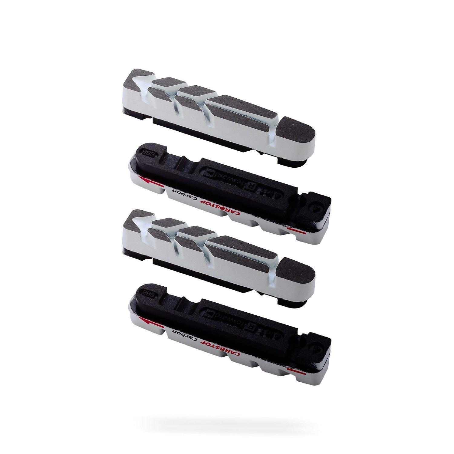 BBB Cycling BBS-29 Carbstop Cartridge 4-IN-1 Brake Pads 2 Pairs - Grey