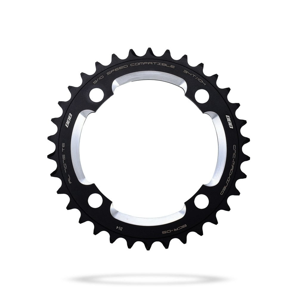 BBB Cycling BCR-05 RoundAbout MTB 4 Arm 104 PCD Chainring - 34T Black