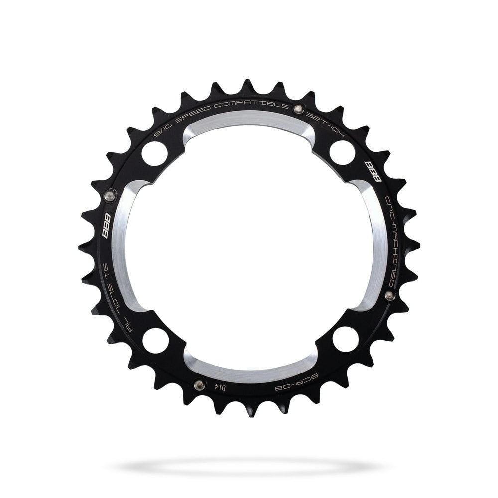 BBB Cycling BCR-8 RoundAbout MTB 4 Arm W/Pins 104 PCD Chainring - 32T Black